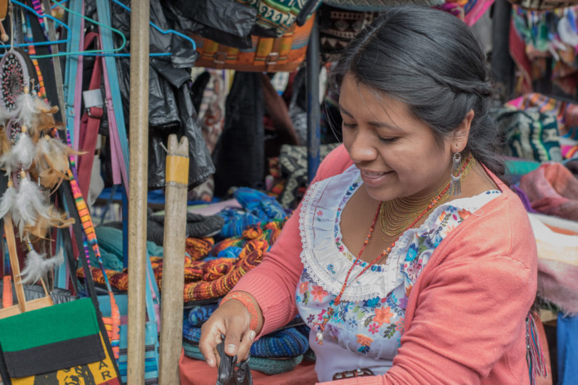 Indiánské trhy v Otavalo